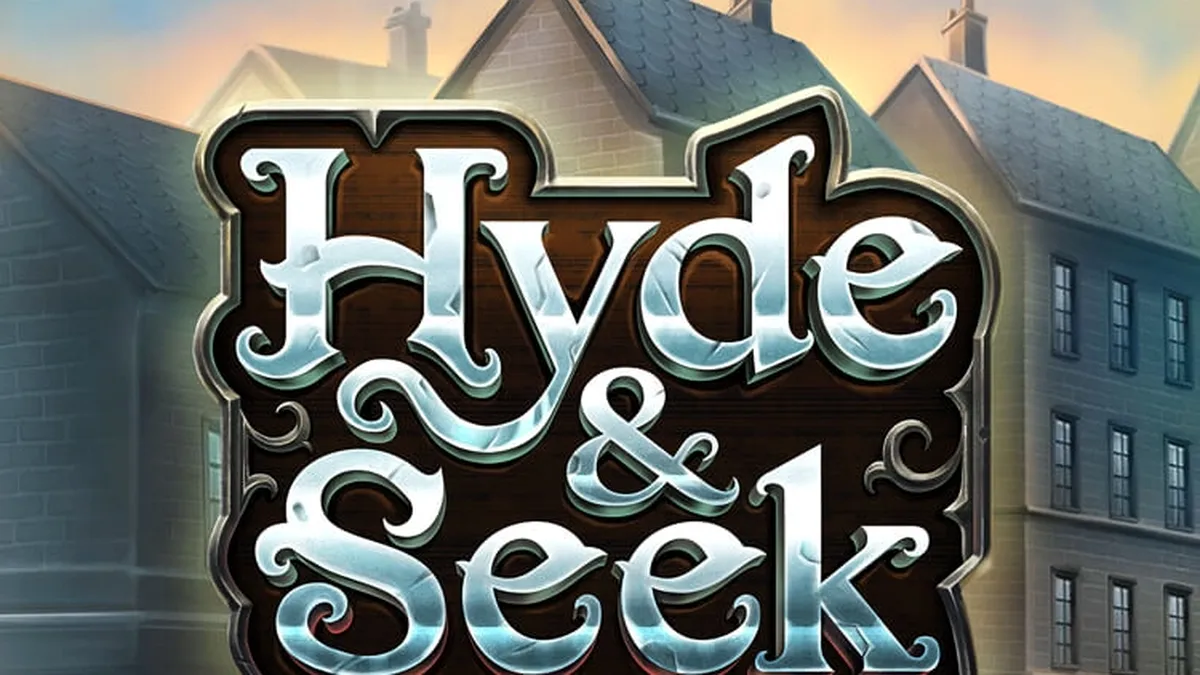 Isang nakakatakot at misteryosong disenyo ng slot game na Hyde & Seek na may temang Halloween.